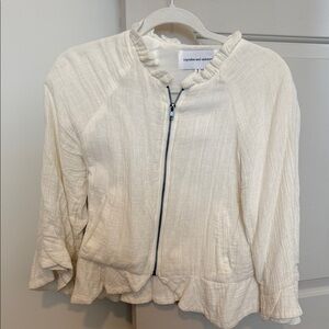 cupcakes & cashmere Cream Bomber Jacket